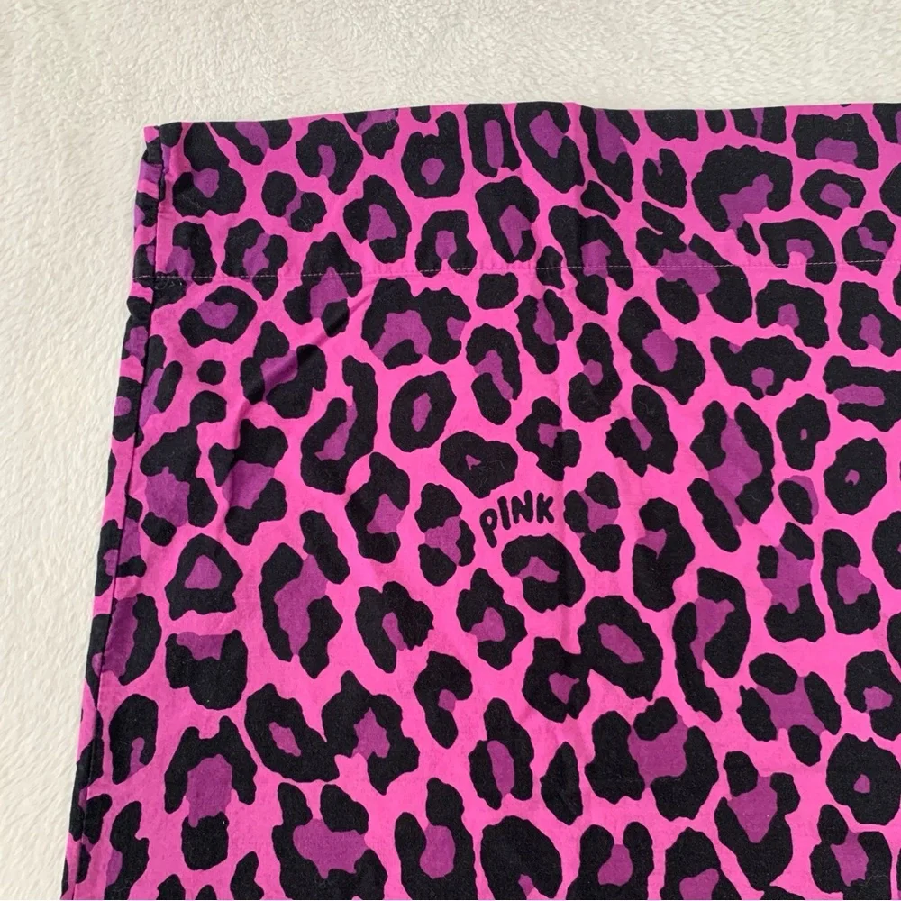 Vintage 2011 Y2K Victoria’s Secret PINK Purple Black Leopard Single Pillowcase